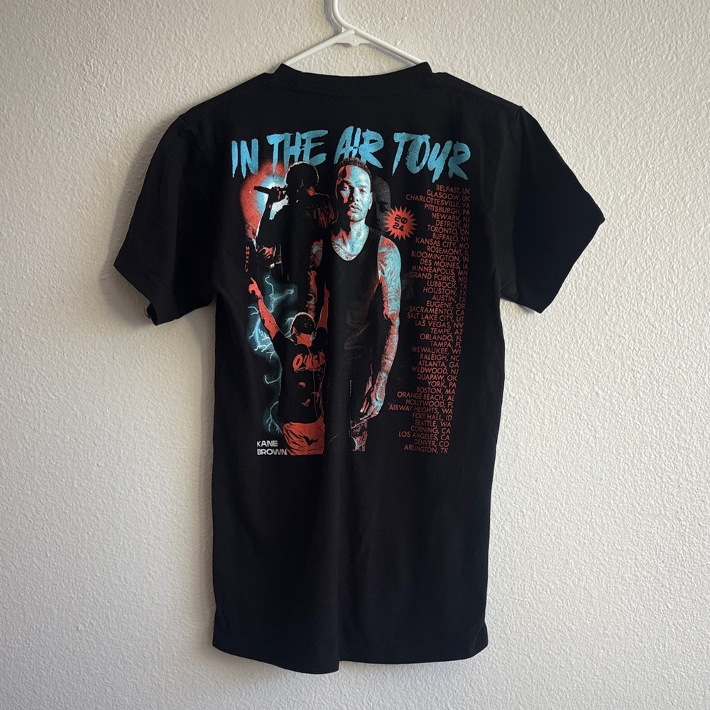 Kane Brown Official Merch - In The Air Tour 2024 Black Graphic T-Shirt